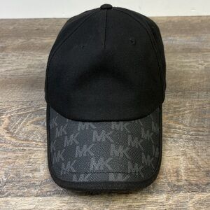 Michael Kors Black Logo Baseball Cap – MK Monogram Brim – Adjustable